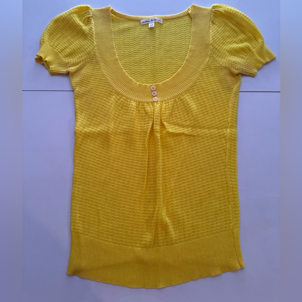Brand New Yellow Knit Blouse